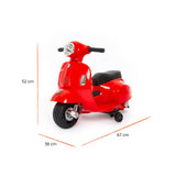 Mini Vespa vermelha tamanho#colore_rosso