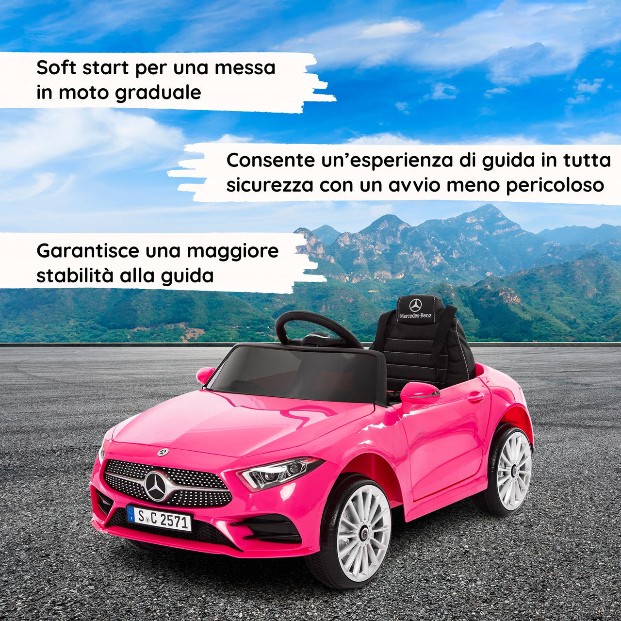 Mercedes CLS rosa soft start#colore_rosa