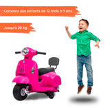 Mini vespa rose avec enfant#couleur_rose