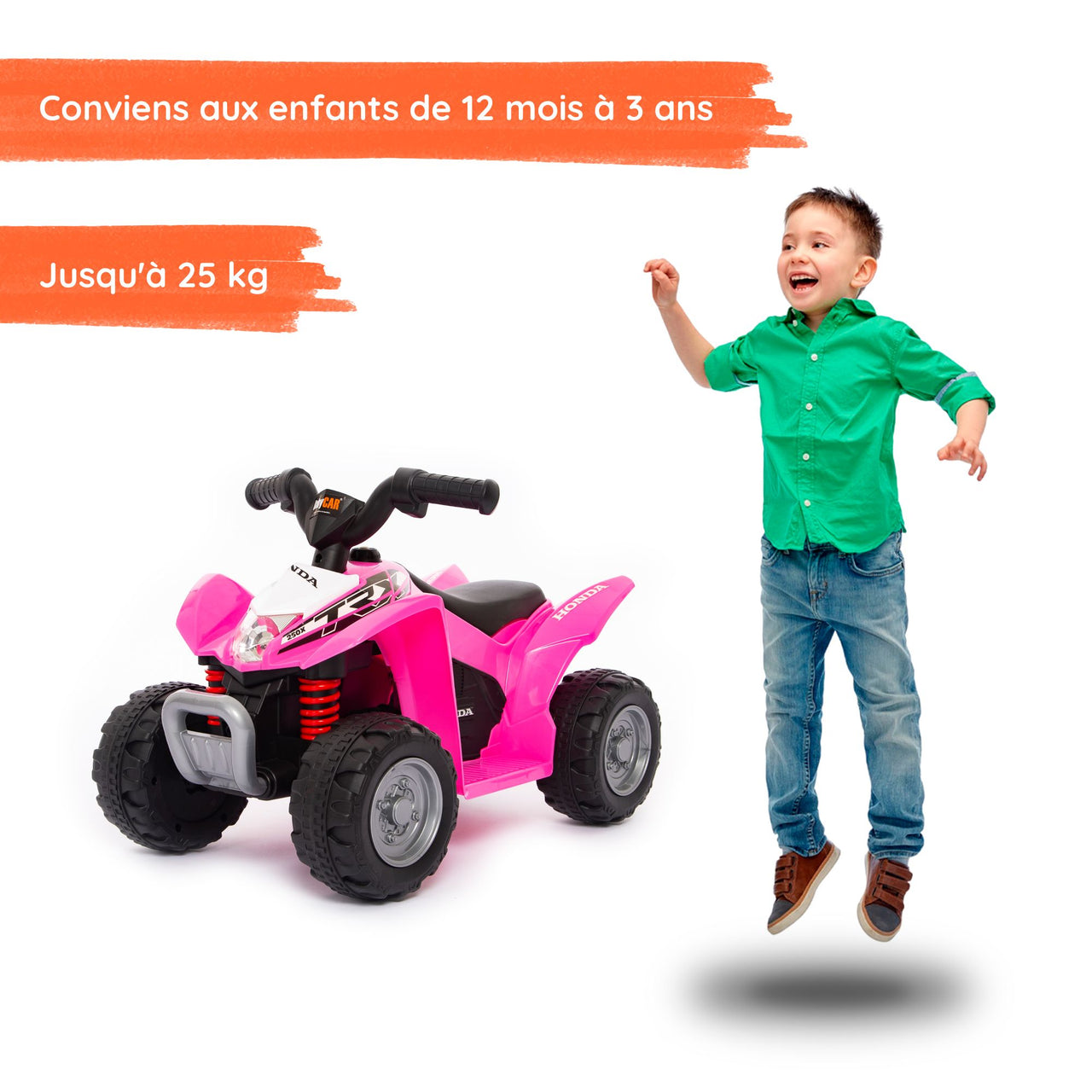 Mini Quad Rose avec enfant#couleur_rose