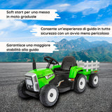 Trattore con rimorchio verde Soft Start#colore_verde