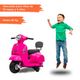 Mini vespa rosa con niño#color_rosa