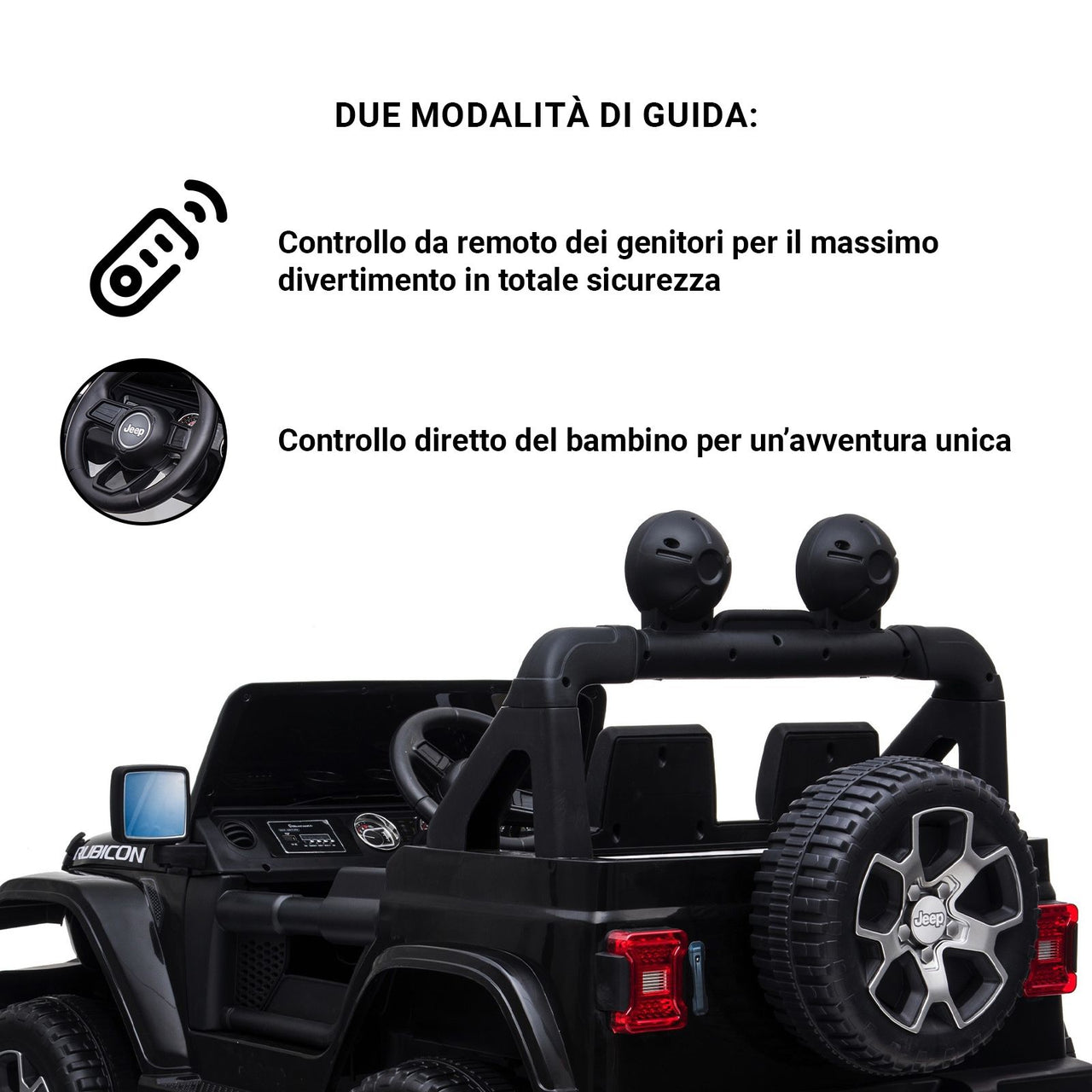 Jeep Wrangler Rubicon nera dettagli#colore_nero