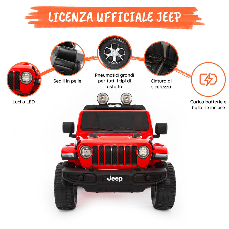 Jeep Wrangler Rubicon rossa optional#colore_rosso