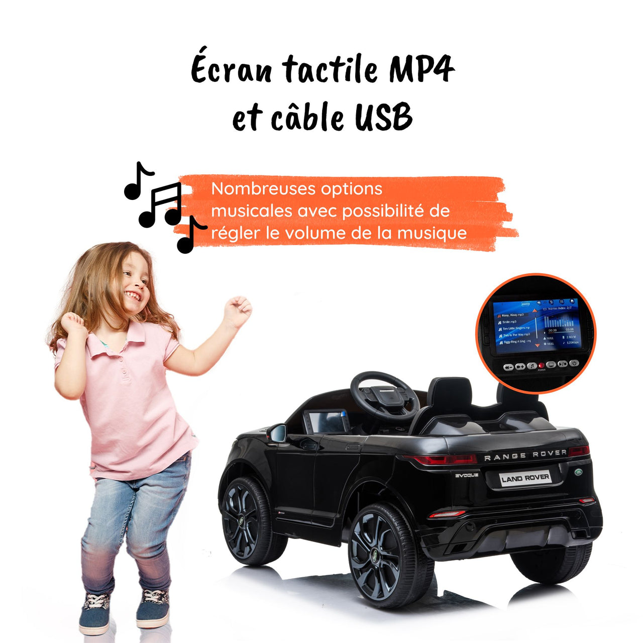 Range Rover Evoque avec enfant#couleur_noir