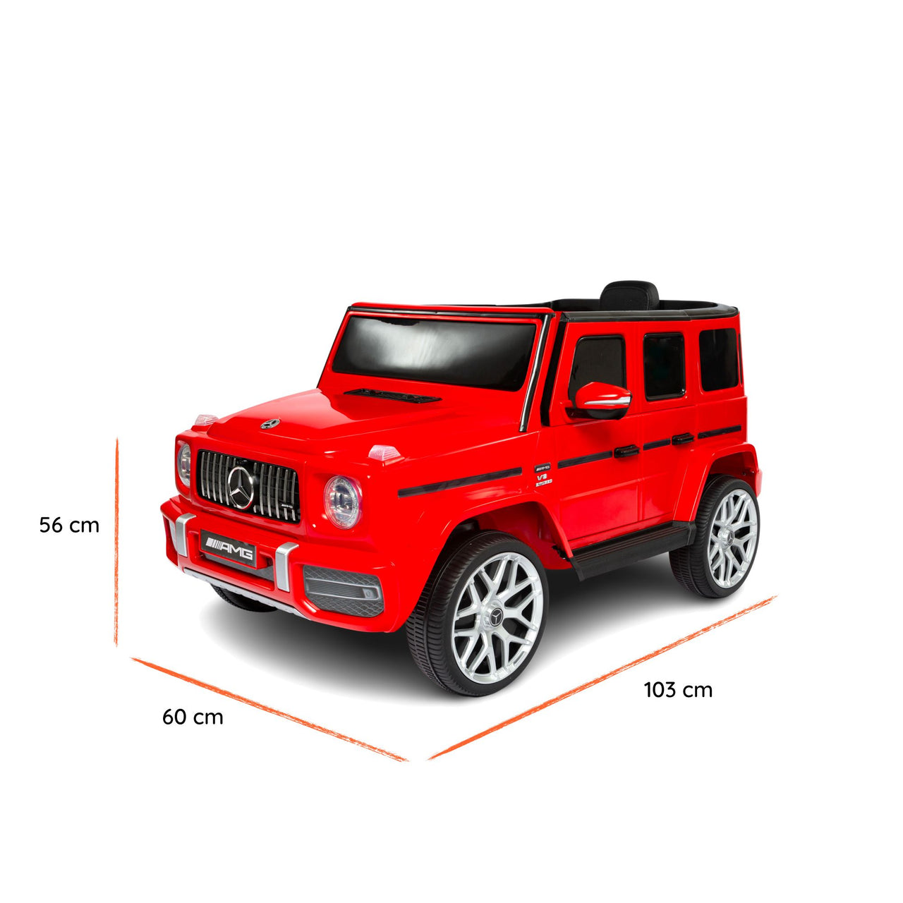 Mercedes G63 Rossa dimensioni#colore_rosso