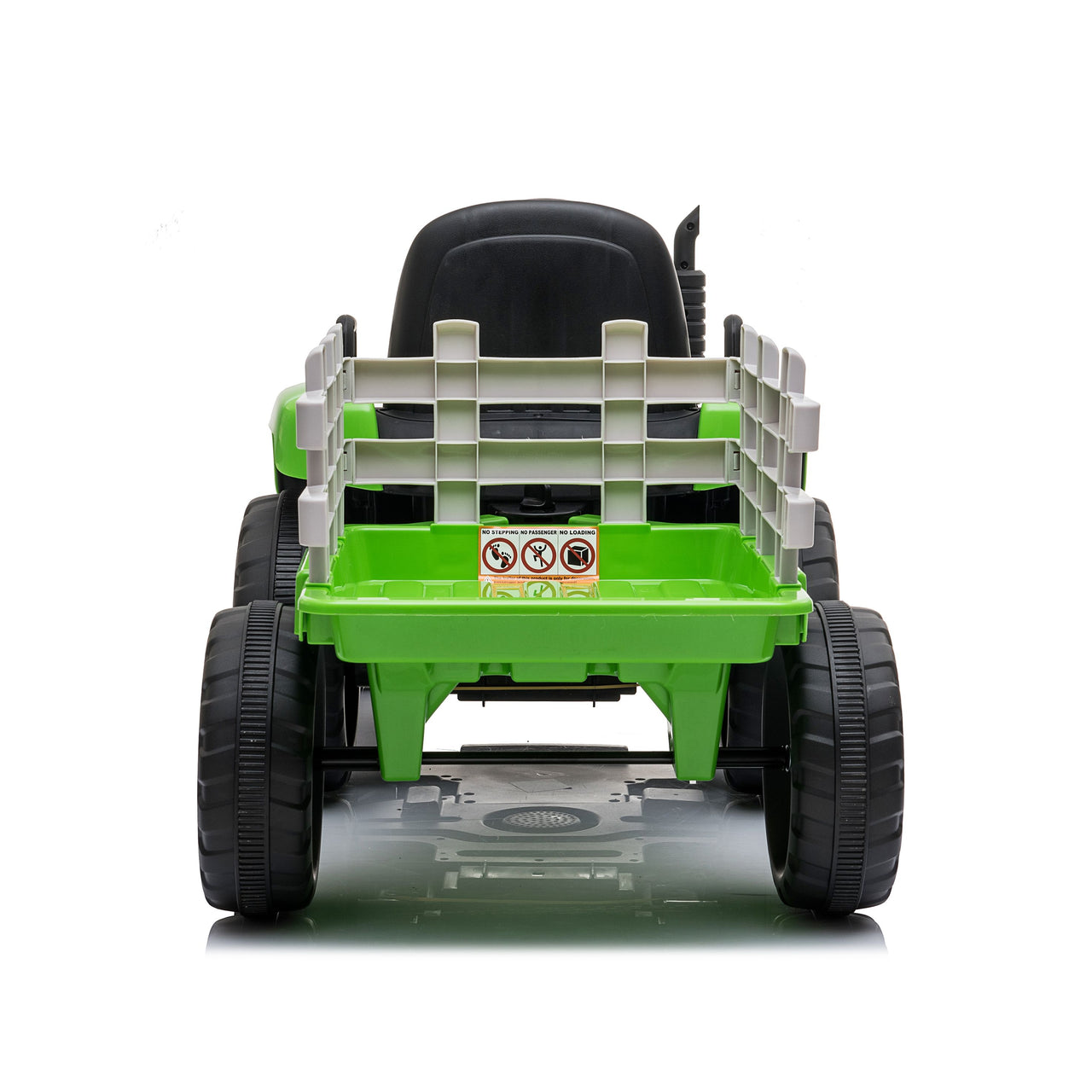 Trattore con rimorchio elettrico per bambini 8#colore_verde