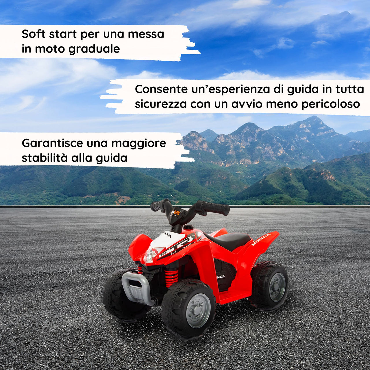 Mini Quad elettrico per bambini Soft Start#colore_rosso