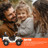 Jeep Wrangler Rubicon elettrica per bambini 12V bianca