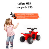 Mini Quad elettrico per bambini MP3#colore_rosso