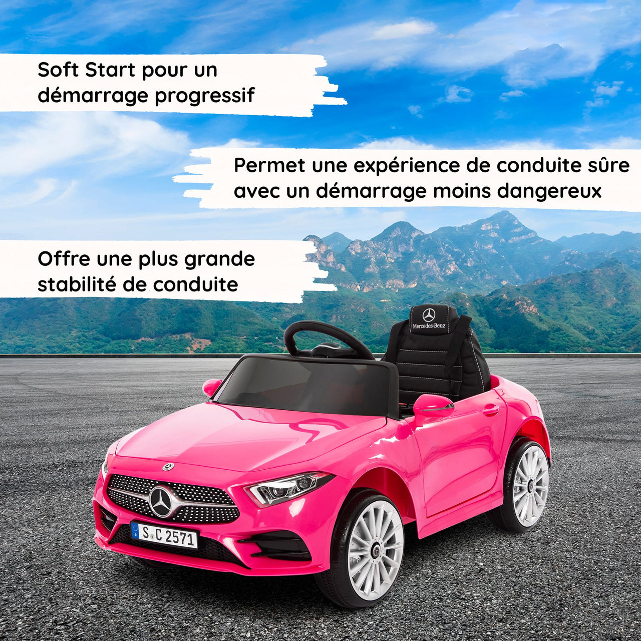 Mercedes CLS Rose Soft Start#couleur_rose