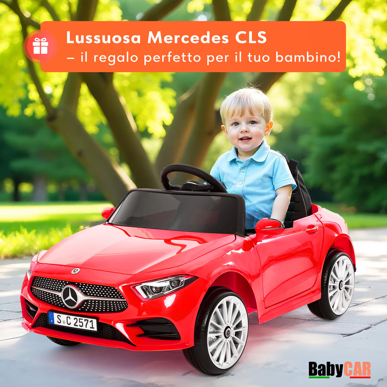 Mercedes CLS 350 AMG eléctrico para niños roja