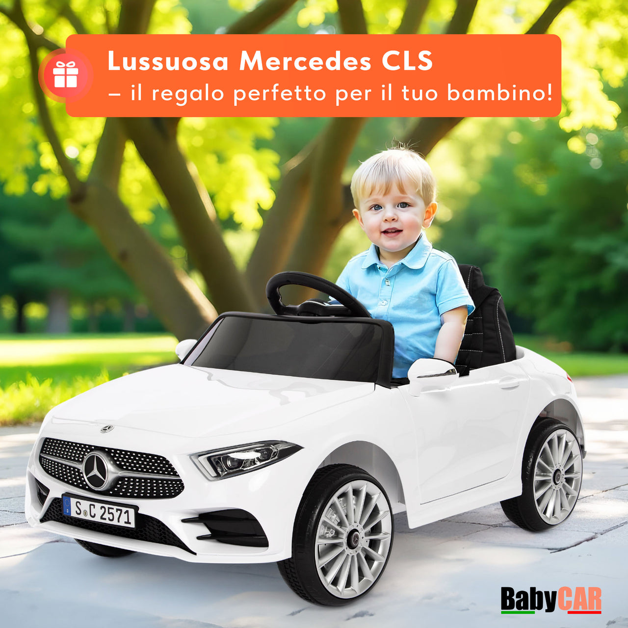 Mercedes CLS 350 AMG électrique pour enfants 12V blanc