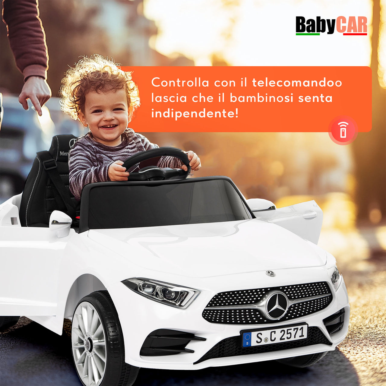 Mercedes CLS 350 AMG eléctrico para niños blanca