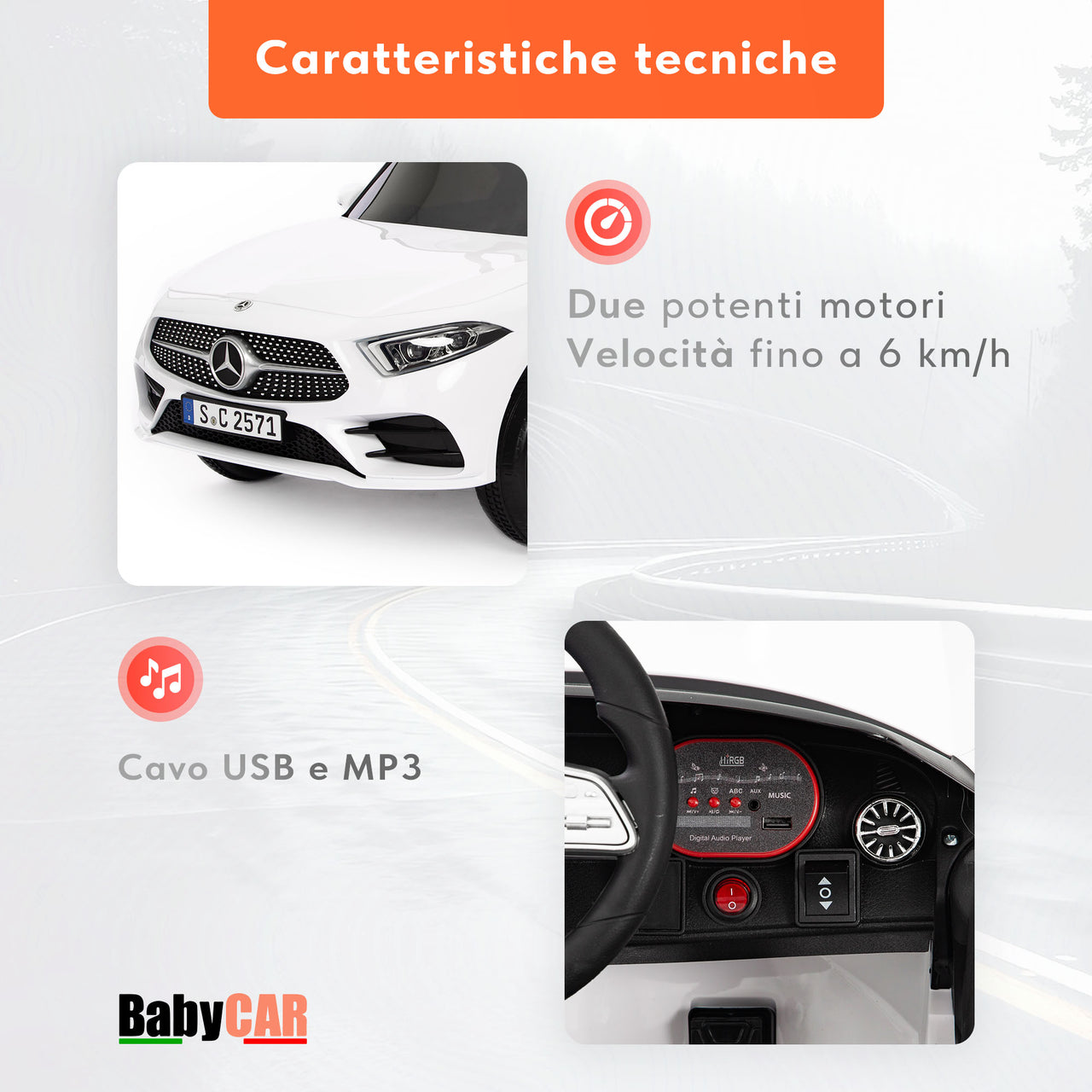 Mercedes CLS 350 AMG électrique pour enfants 12V blanc