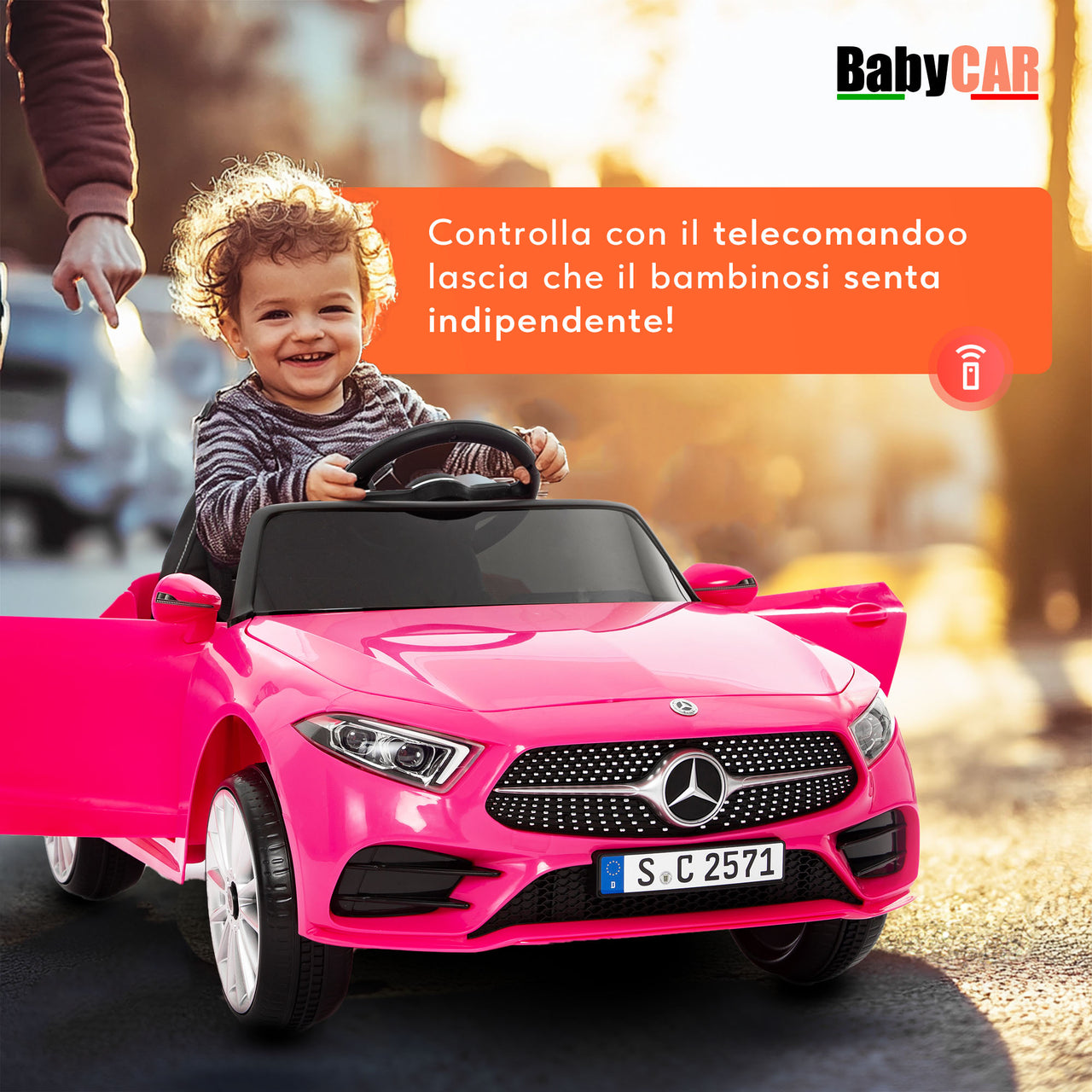 Mercedes CLS 350 AMG elettrica per bambini rosa