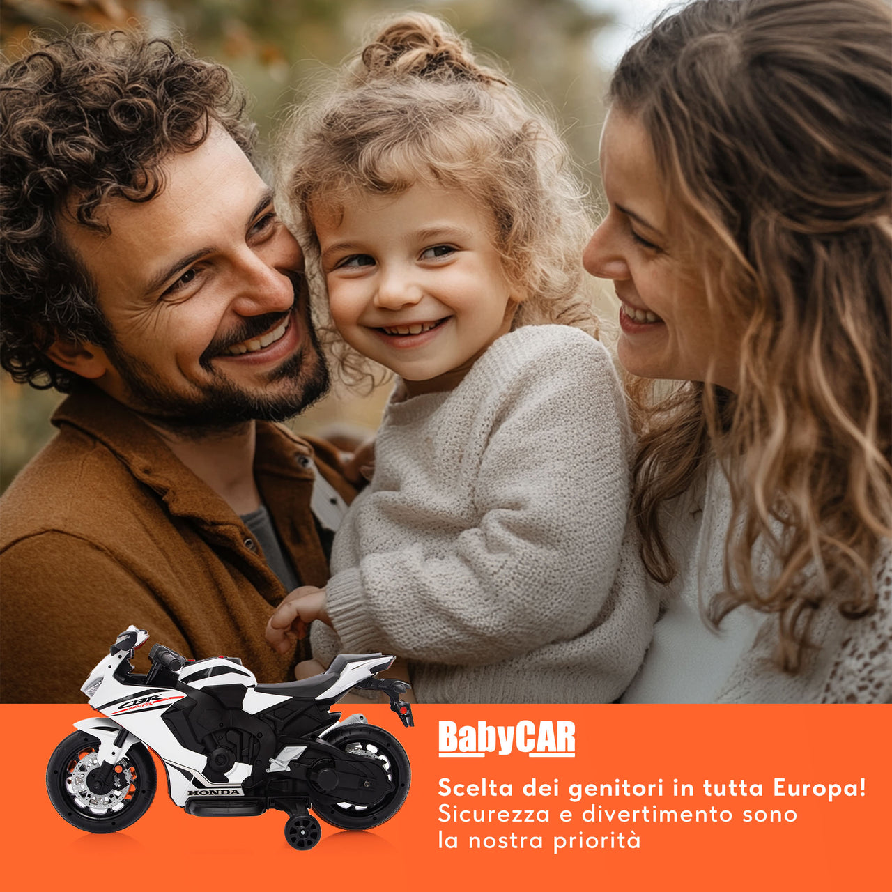 Honda CBR 1000 RR électrique pour enfants 12V blanc