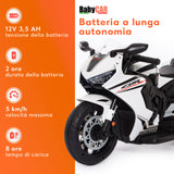 Honda CBR 1000 RR elettrica per bambini a 12V bianca