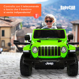 Jeep Wrangler Rubicon elettrica per bambini 12V verde