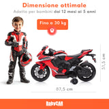 Honda CBR 1000 RR elettrica per bambini a 12V rossa