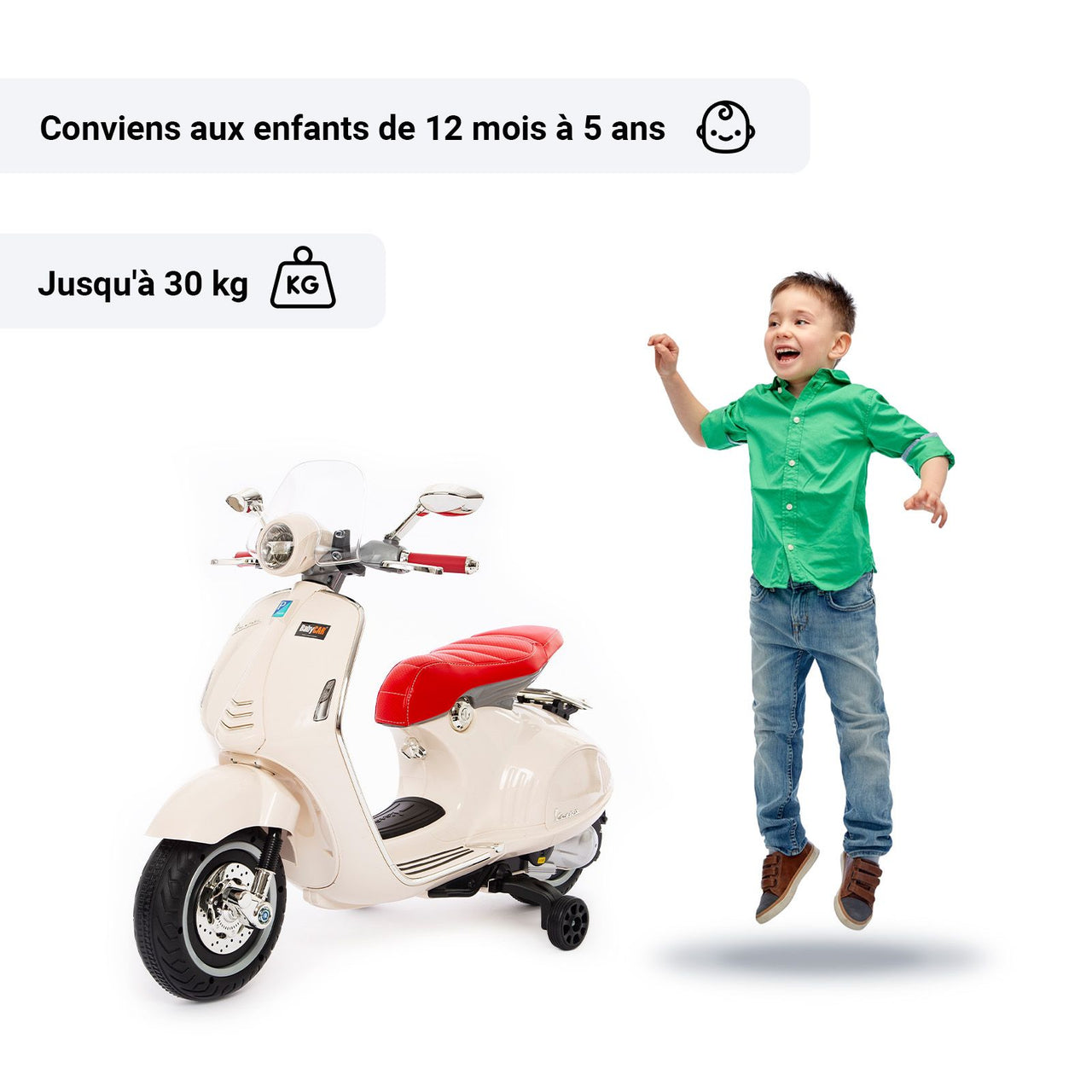 Vespa 946 blanc avec enfant#couleur_blanc