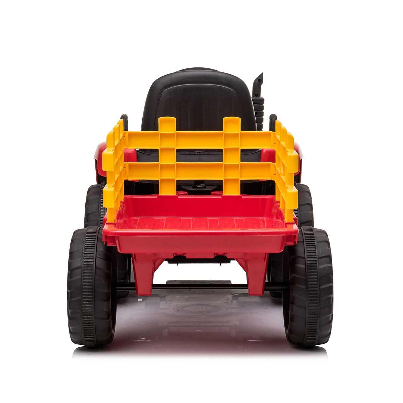 Trattore con rimorchio elettrico per bambini 7#colore_rosso