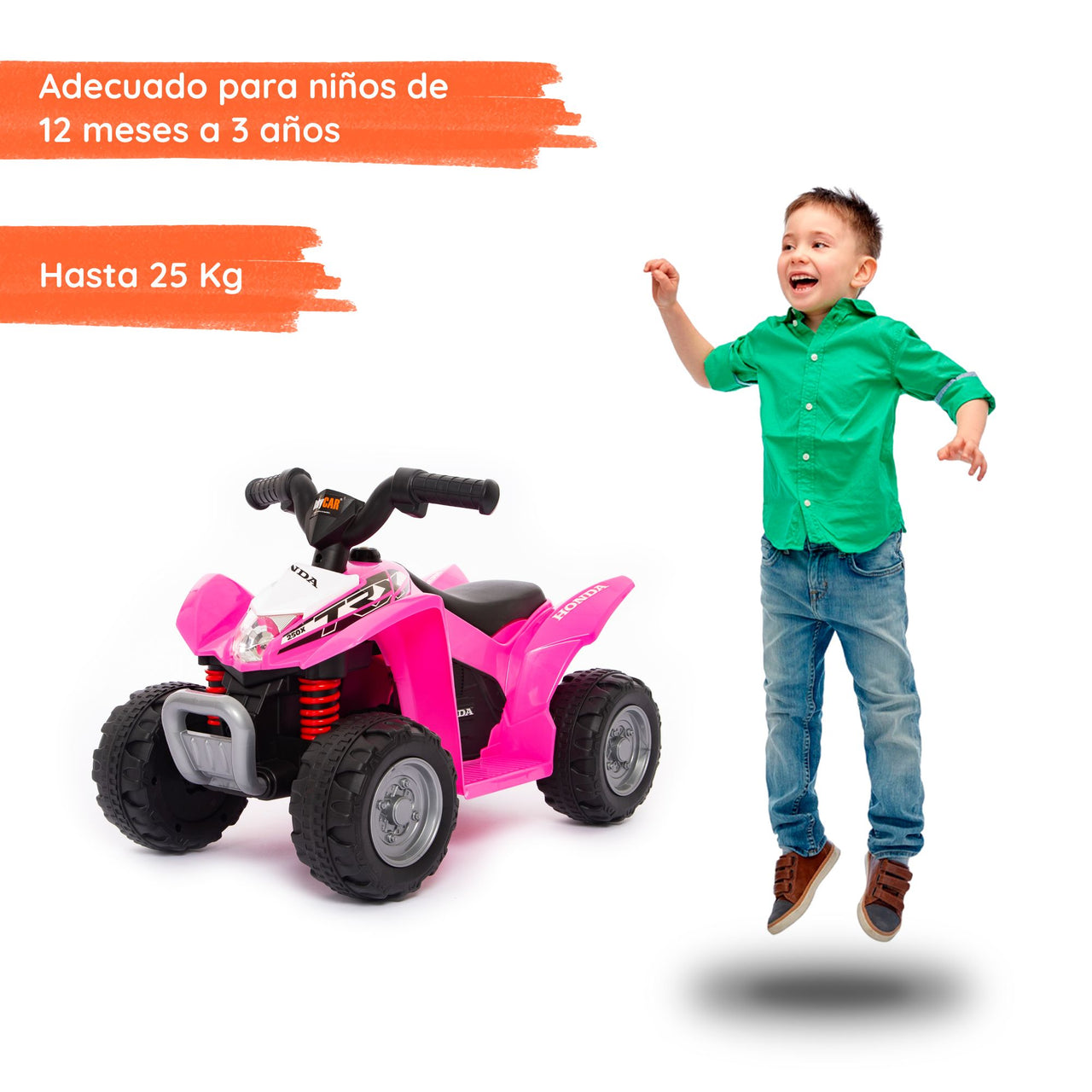 Mini Quad Rosa con niño#color_rosa