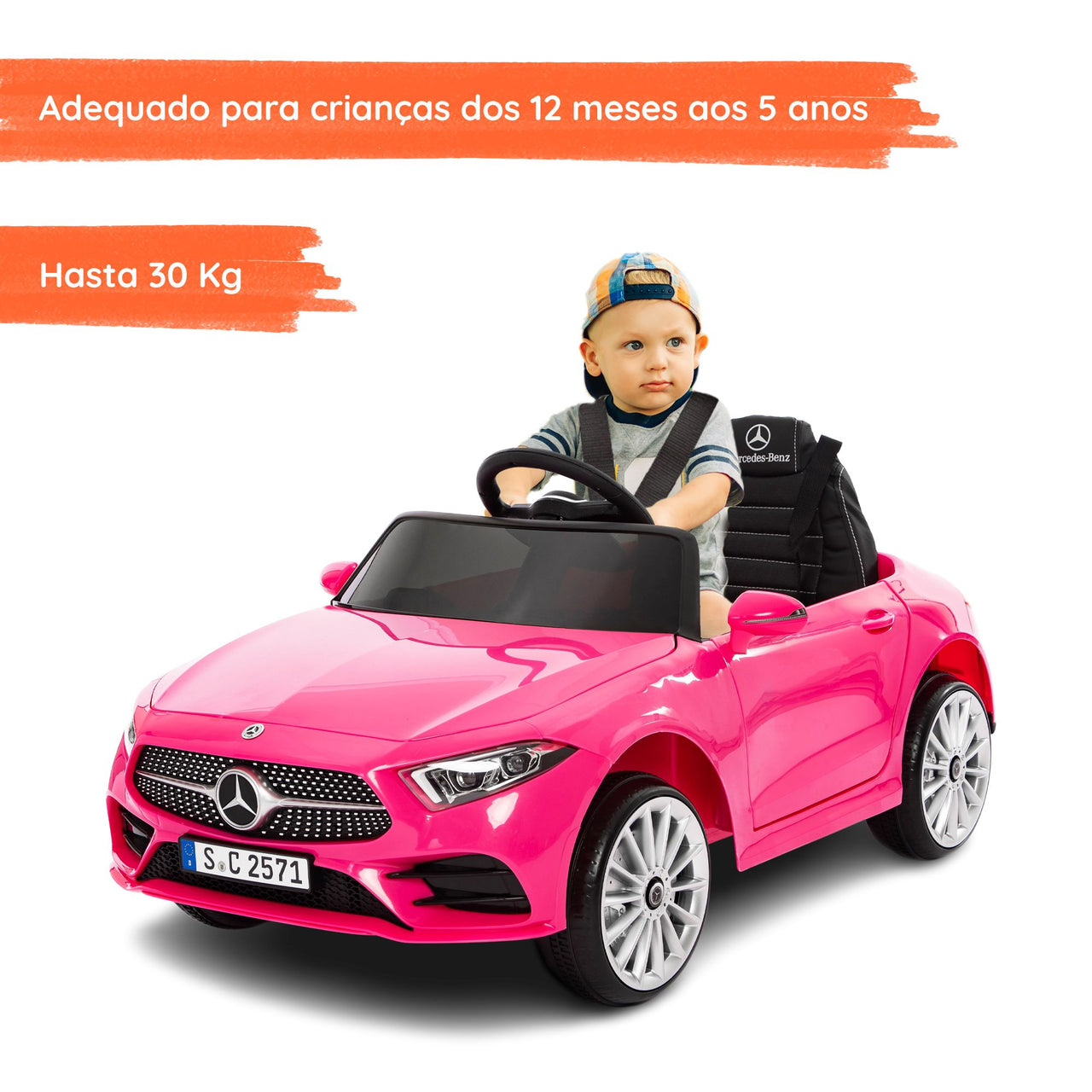 Mercedes CLS Rosa con niño#color_rosa