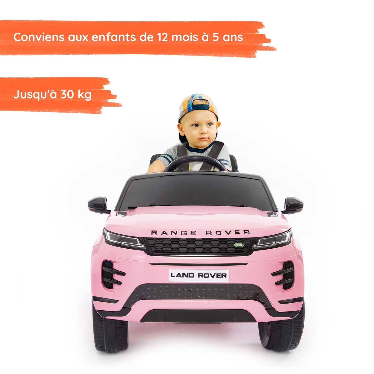 Range Rover Evoque Rose avec enfant#couleur_rose