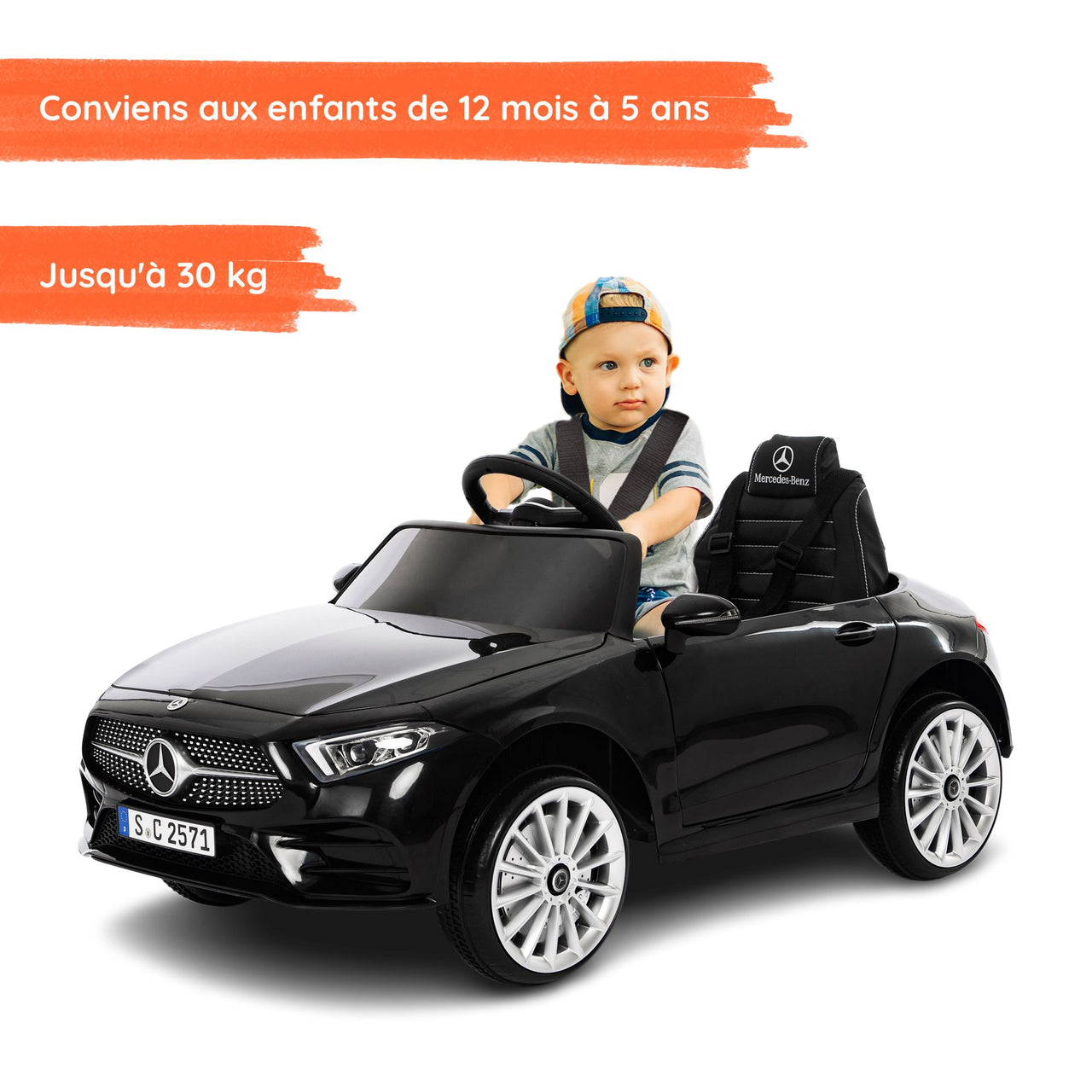 Mercedes CLS Noir avec enfant#couleur_noir