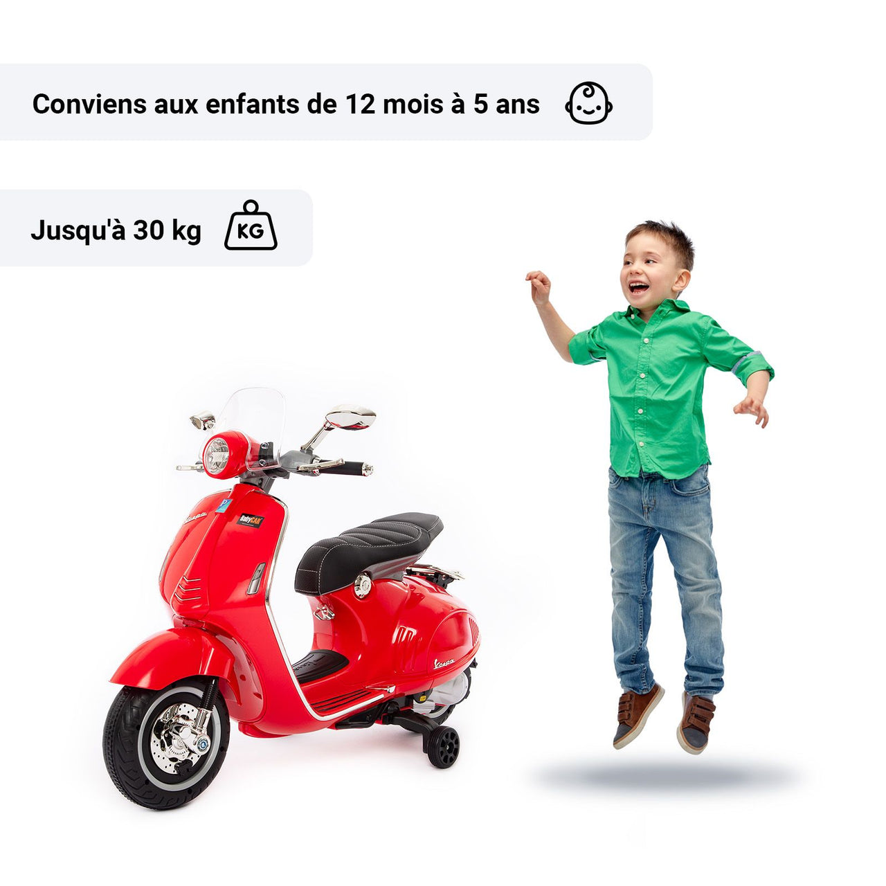 Vespa 946 rouge avec enfant#couleur_rouge