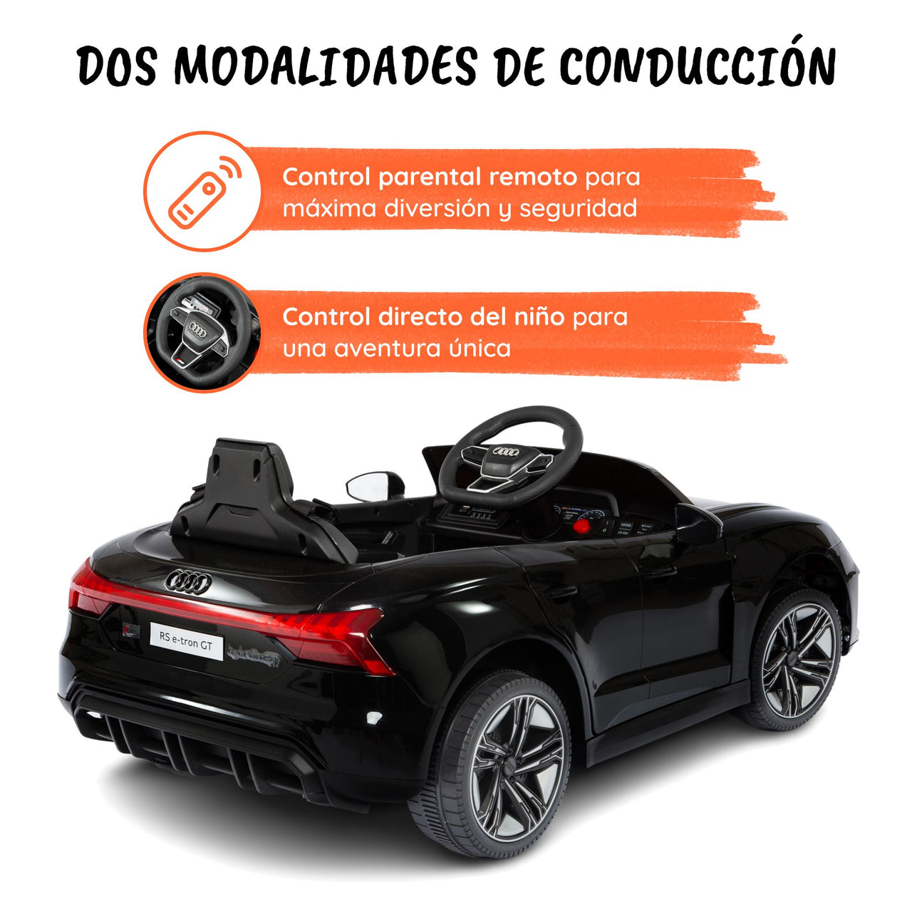 Audi RS eTron Negro - dos modalidades de conduccion#color_negro