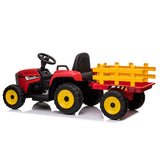 Trattore con rimorchio elettrico per bambini 6#colore_rosso