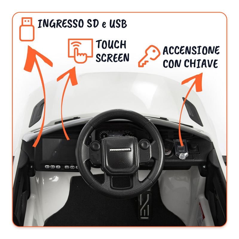 Range Rover Evoque touch screen e accensione con chiave