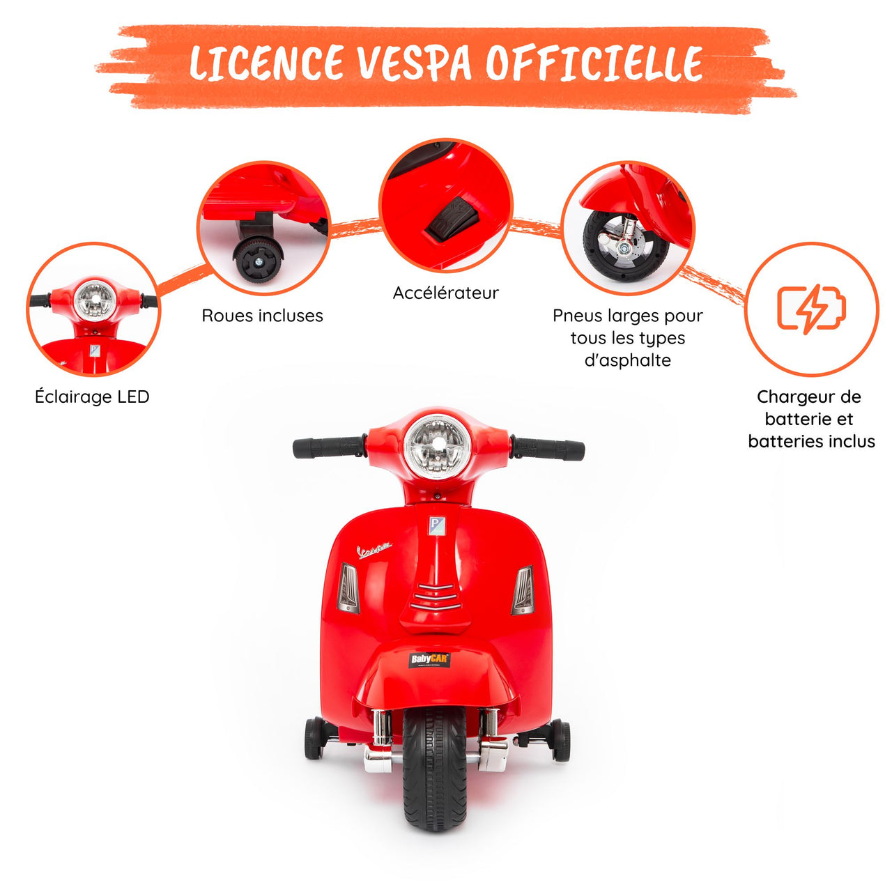 Mini vespa rouge optional#couleur_rouge